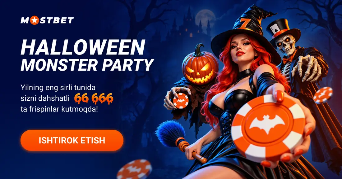 Mostbet Halloween Monster Party aksiyasi