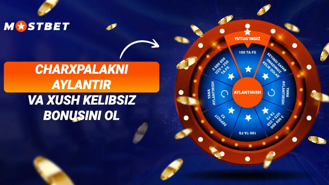 Mostbet: крутите колесо и заберите приветственный бонус