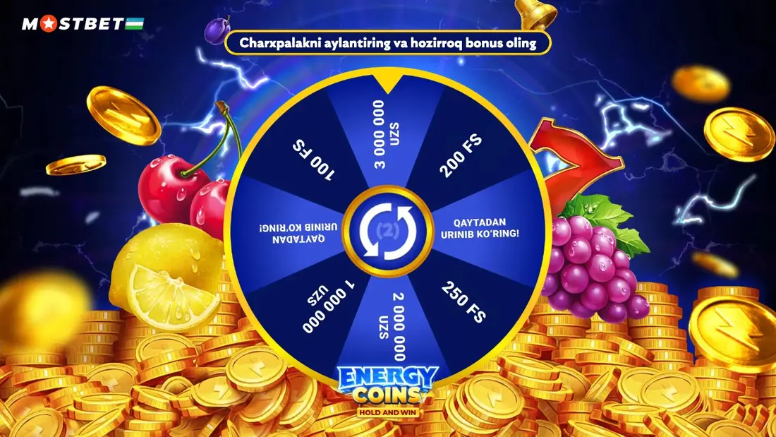 Mostbet Energy Coins: charxpalak va oltin tangalar